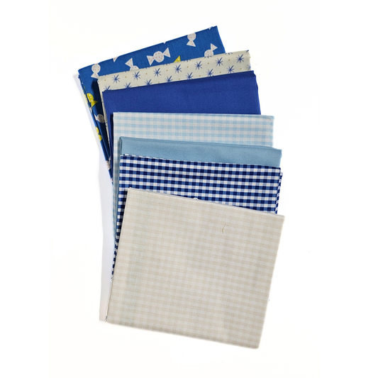 Blue Skies & Lemon Drops – Curated 6 Fat Quarter Bundle
