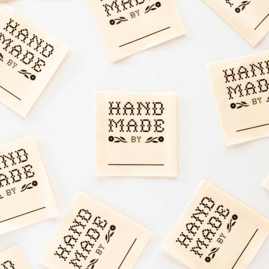 Crafty Handmade By: Organic Cotton Write In Woven Sew-In Labels by Sarah Hearts (4pk)
