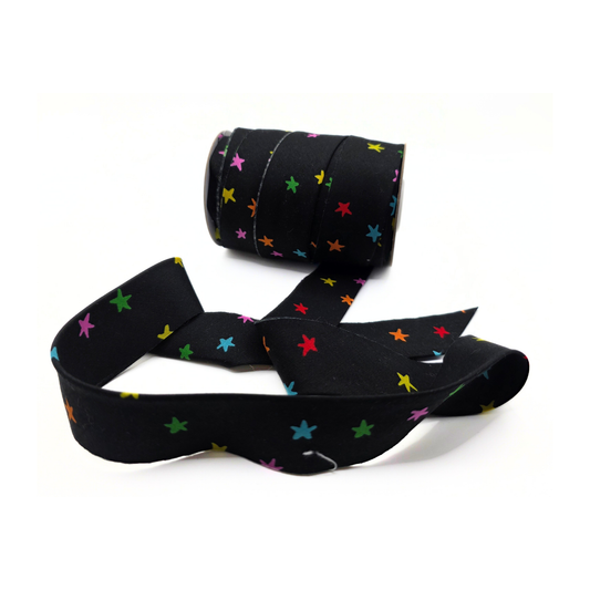 Starry Vivid Rainbow — 2.5" Bias Quilt Binding