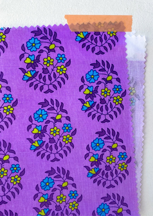 Petit Pan Shalin Cotton Coupon, Lilac (50 x 70cm)