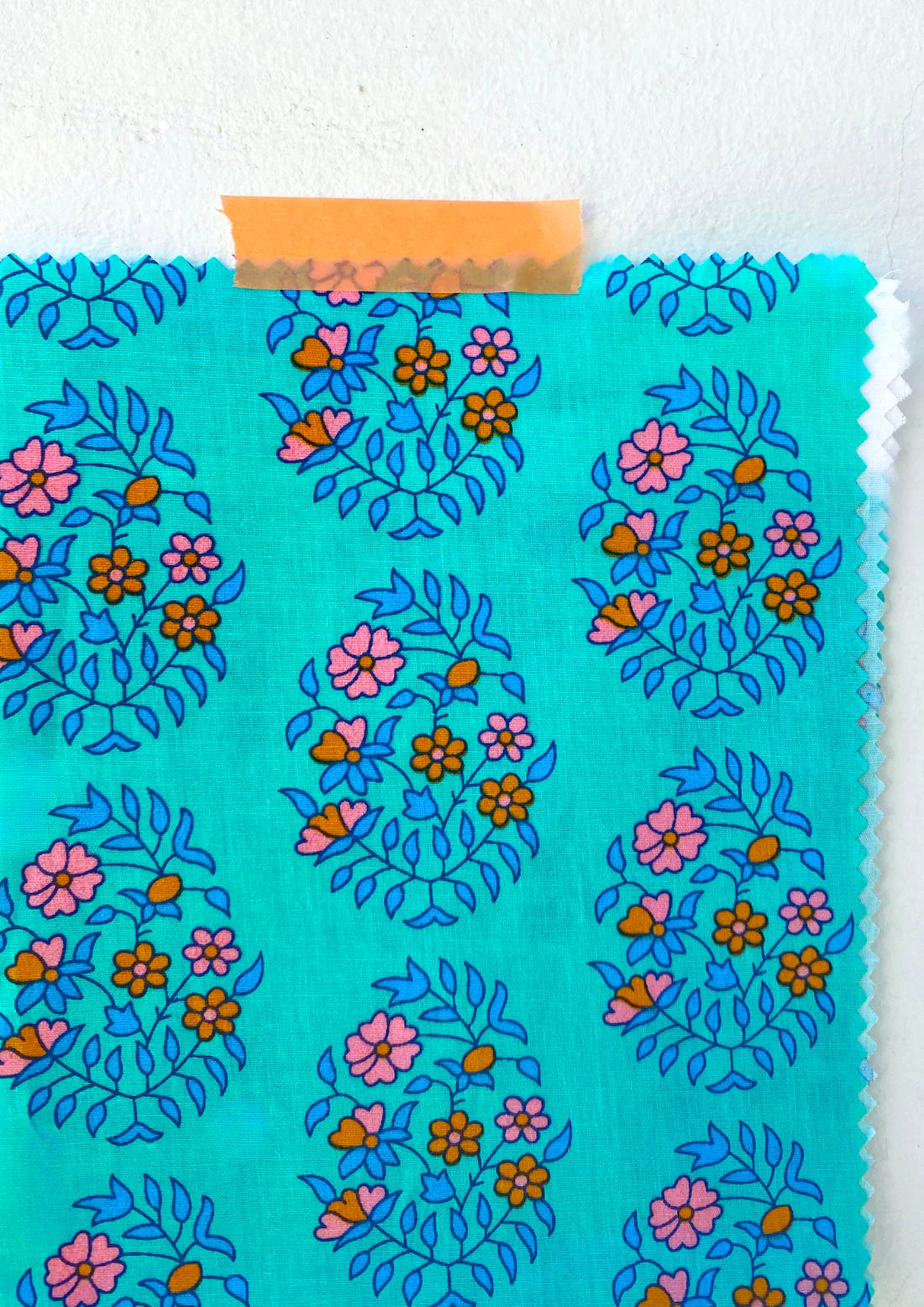 Petit Pan Shalin Cotton Coupon, Water Green (50 x 70cm)