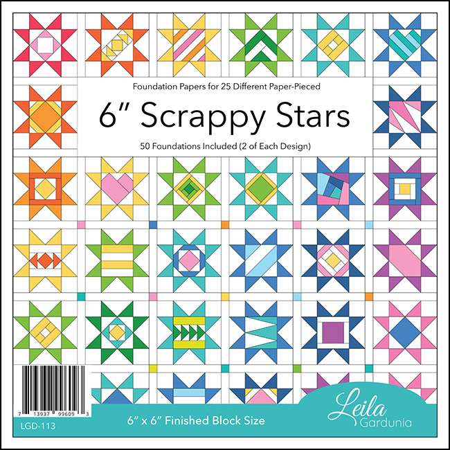 6 inch Scrappy Stars Foundation Paper Pad by Leila Gardunia - cover