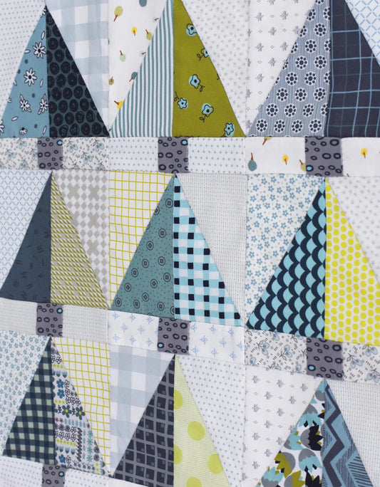 Postcard Project #18 – Half Rectangle Triangles by Jen Kingwell