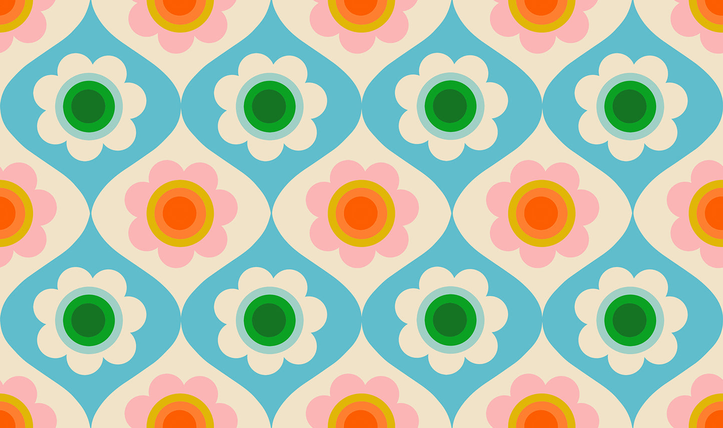 Trinketry – Trinketry Floral – Turquoise – Ruby Star Society