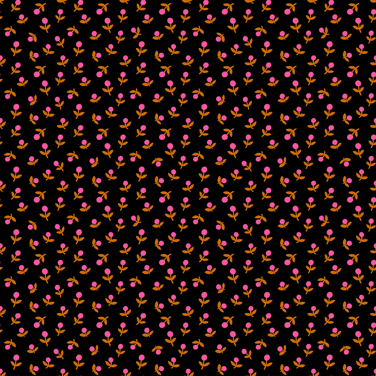 1-800-Calico Sprout Black by Alexia Marcelle Abegg for Ruby Star Society