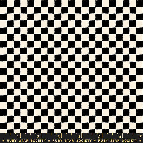 1-800-Calico Block Print Black by Alexia Marcelle Abegg for Ruby Star Society with ruler