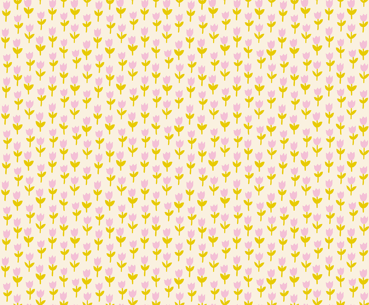 1-800-Calico Tulips Natural by Alexia Marcelle Abegg for Ruby Star Society