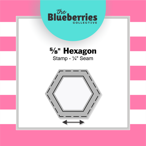 Patchwork stamp - ⅝" Hexagon Stamp - ¼" Seam