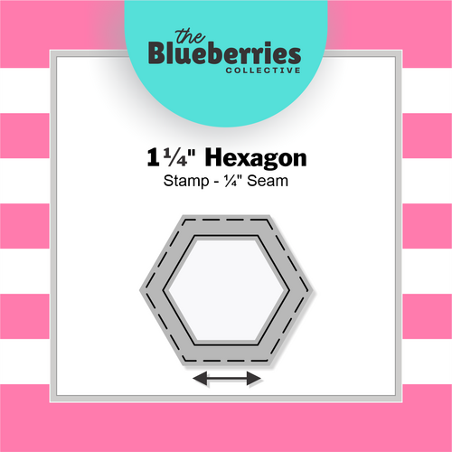 Patchwork stamp - 1¼" Hexagon Stamp - ¼" Seam