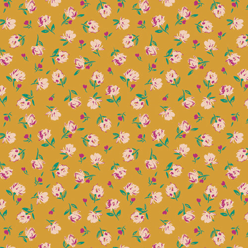 Gentle Rosebuds – Solar by Art Gallery Fabrics
