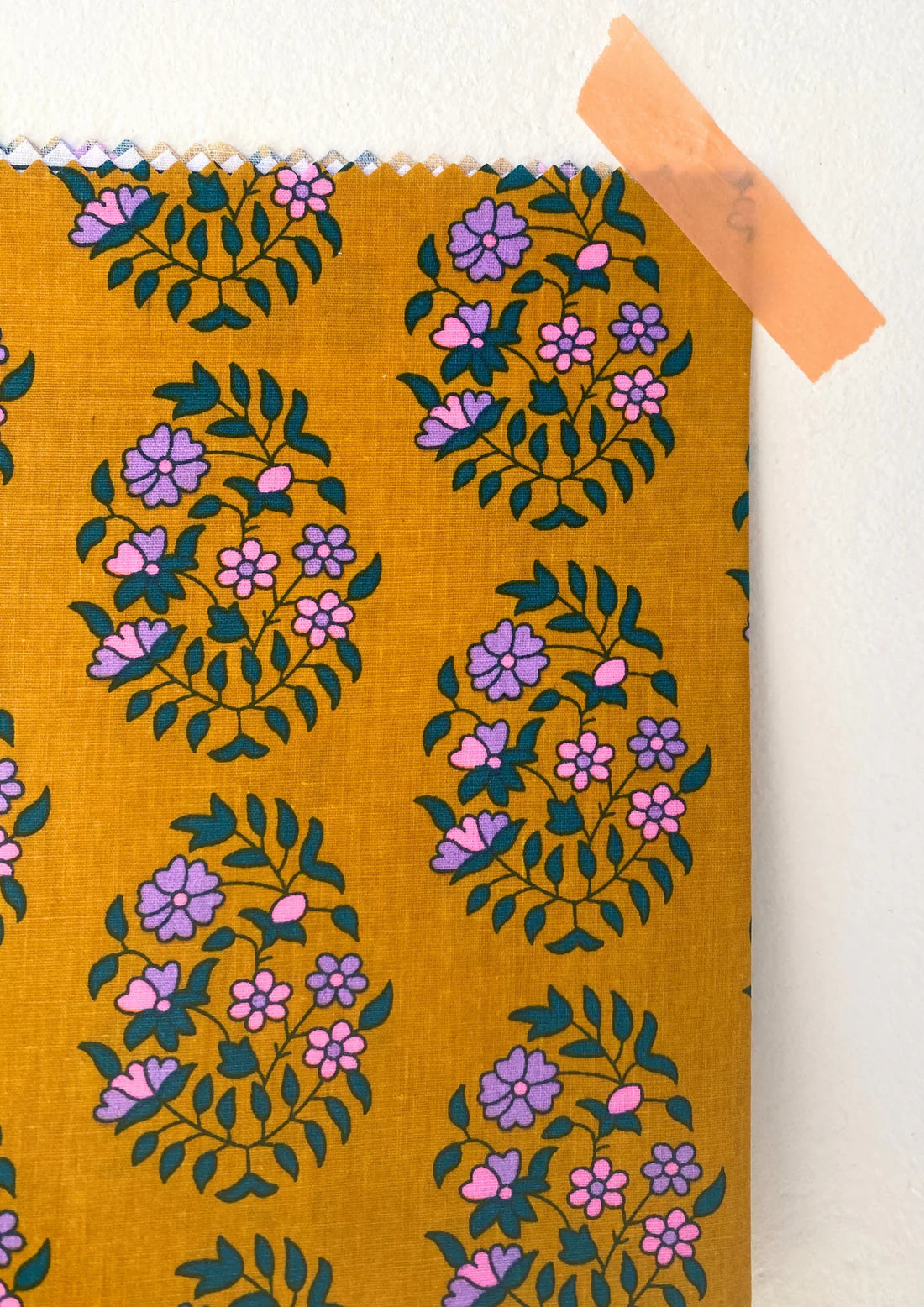 Petit Pan Shalin Cotton Coupon, Saffron (50 x 70cm)
