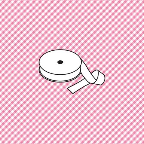 25mm Cotton Bias Binding – 1/8 Check – Light Pink – Devonstone (DVBB2944)