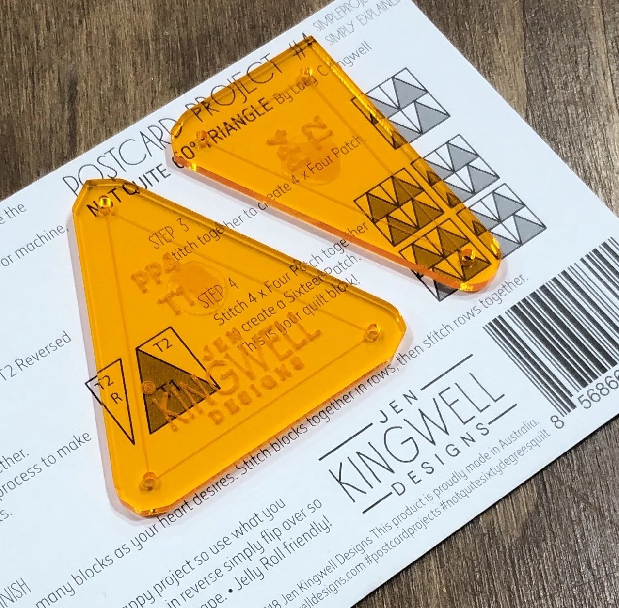 Postcard Project #4 – Not Quite 60° Triangle by Jen Kingwell