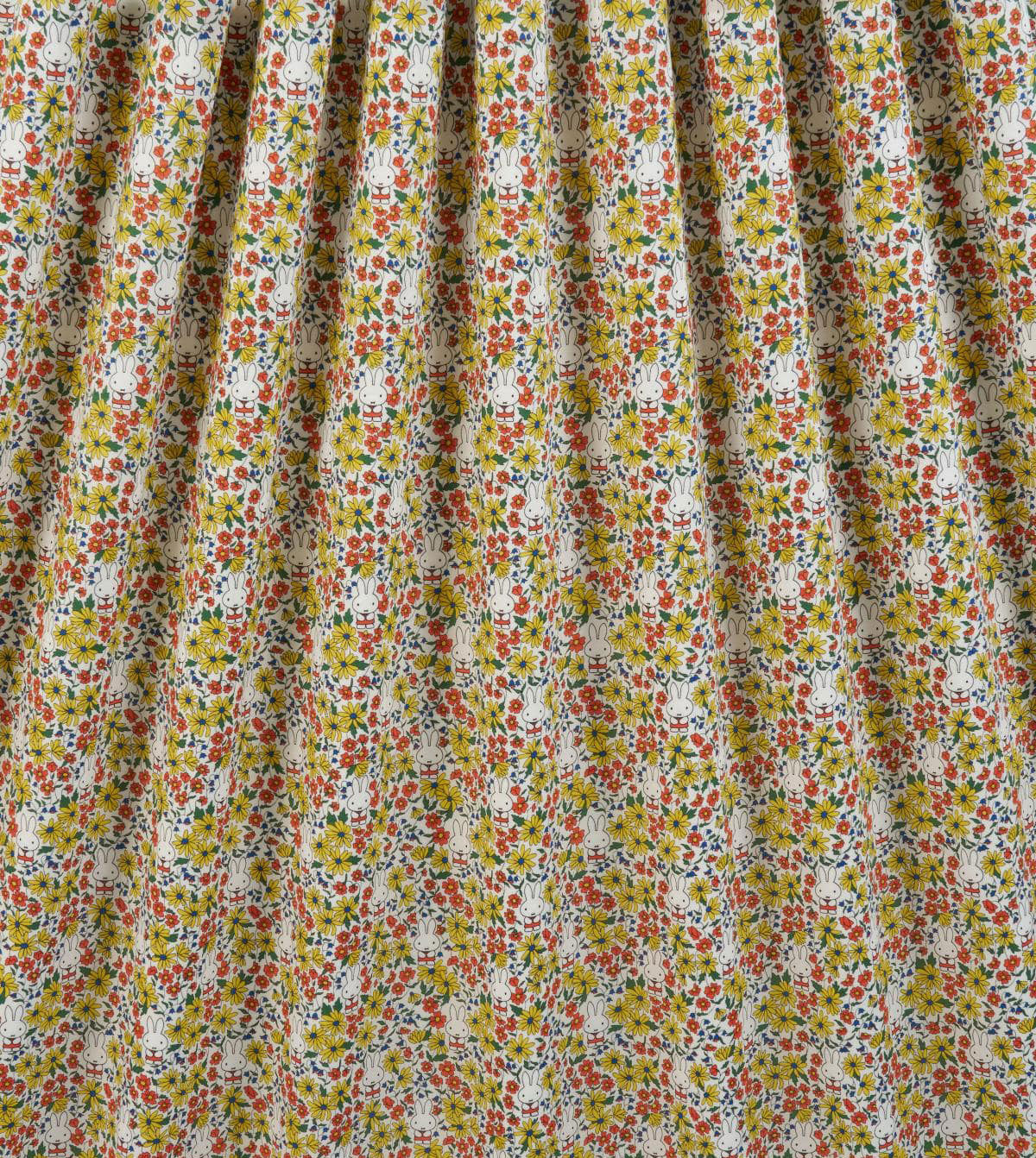 Liberty x Miffy Prairie Day Tana Lawn in cream, further view of the fabric