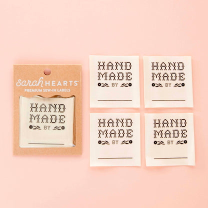 Crafty Handmade By: Organic Cotton Write In Woven Sew-In Labels by Sarah Hearts (4pk)