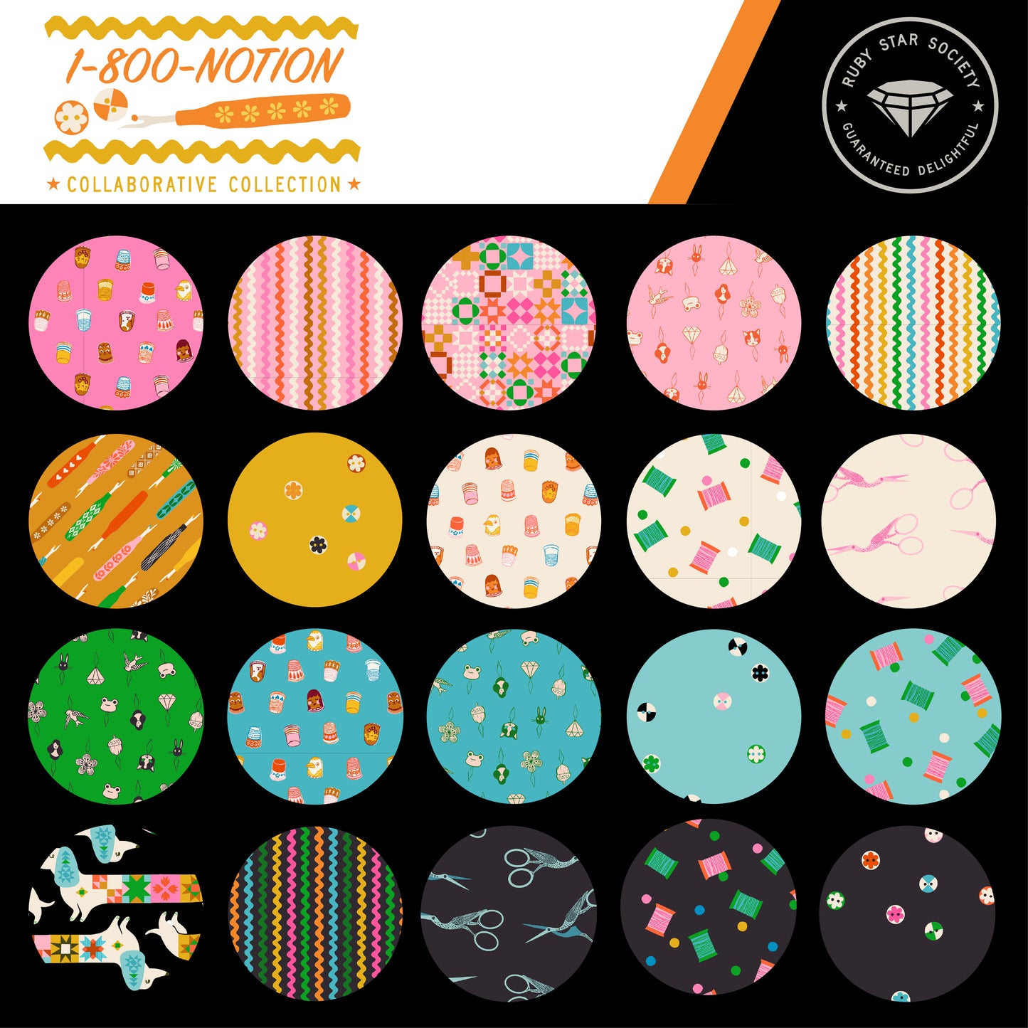 1-800-Notion Fat Quarter Bundle – Ruby Star Society