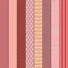 Gathered Lollies Six in Hazel by Jen Kingwell for Moda – eight designs across the width of fabric in pink, magenta and berry (18295 11)