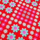 Charmy remix fabric in Red by Antique Fabric Pinks