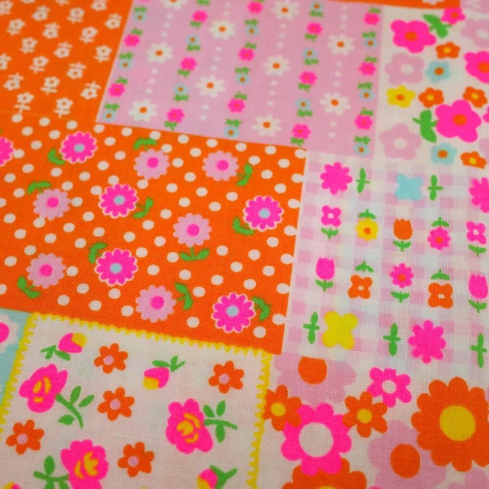 Kanon fabric in Orange by Antique Fabric Pinks