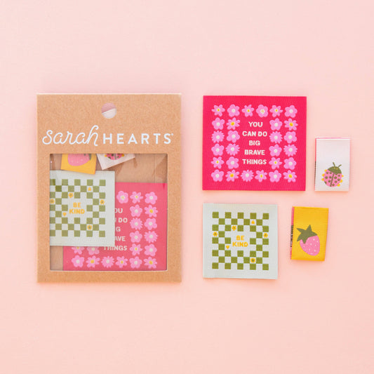 Joyful June Multipack Woven Sew-In Labels by Sarah Hearts (4pk)