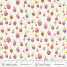 Heather Ross Favorites Strawberries in Blush by Heather Ross for Windham Fabrics – shown with a ruler for scale (37024D-14)