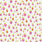 Heather Ross Favorites Strawberries in Blush by Heather Ross for Windham Fabrics – pink berries and green leaves tossed across a white ground (37024D-14)