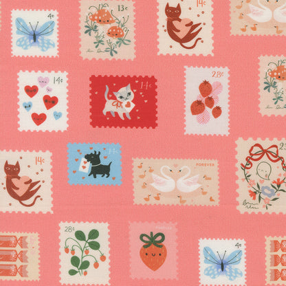 Funny Valentine – Stamps – Coral – Lizzy House (37143 14)