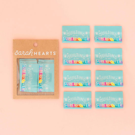 Quilting is My Superpower - Sew-In Labels by Sarah Hearts (8pk)