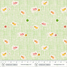 Heather Ross Favorites Kitten Plaid in Green by Heather Ross for Windham Fabrics – shown with a ruler for scale (40929D-2)