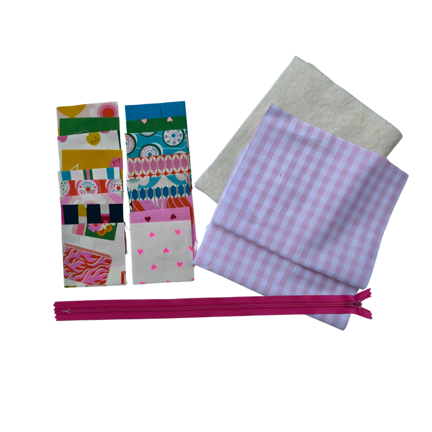 Scrappy Square Patchwork Pouch Kit