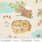 Heather Ross Favorites Christmas Mice in Cream by Heather Ross for Windham Fabrics – shown with a ruler for scale (50165D-10)
