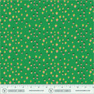 Heather Ross Favorites Field Strawberries in Jade by Heather Ross for Windham Fabrics – shown with a ruler for scale (50899D-12)