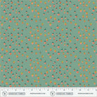 Heather Ross Favorites Field Strawberries in Teal by Heather Ross for Windham Fabrics – shown with a ruler for scale (50899D-13)