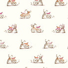 Heather Ross Favorites Dream Bike in White by Heather Ross for Windham Fabrics – bicycles drawn across a clean white ground (54327D-3)