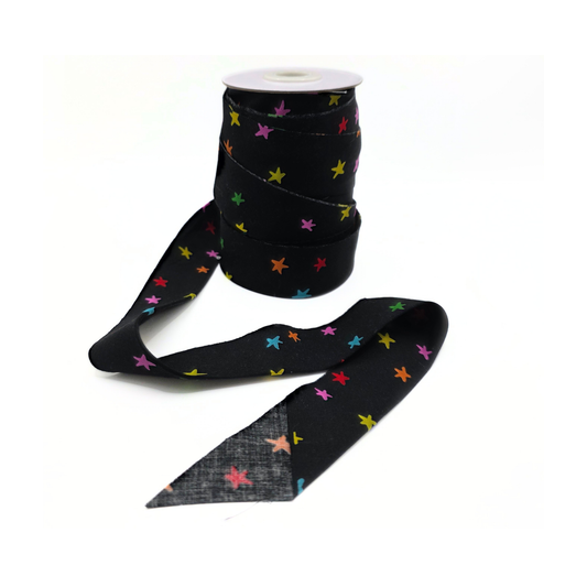 Starry Vivid Rainbow — 2.5" Bias Quilt Binding