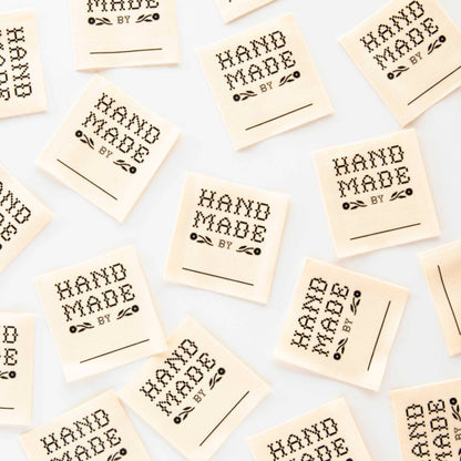 Crafty Handmade By: Organic Cotton Write In Woven Sew-In Labels by Sarah Hearts (4pk)