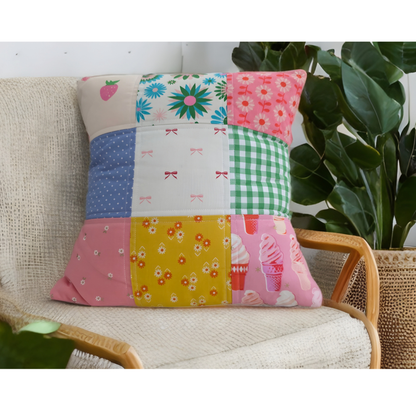 9-Patch Cushion Kit — Modern Curated Fabrics (Beginner Friendly!)