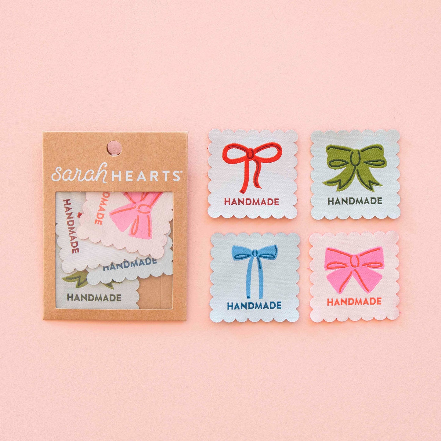 Bows Multipack Large Woven Sew-In Labels by Sarah Hearts (4pk)