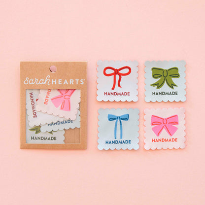 Bows Multipack Large Woven Sew-In Labels by Sarah Hearts (4pk)