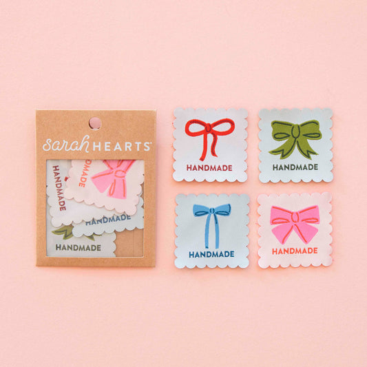 Bows Multipack Large Woven Sew-In Labels by Sarah Hearts (4pk)