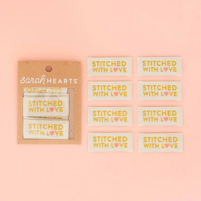 Stitched with Love - Sew-In Labels by Sarah Hearts (8pk)