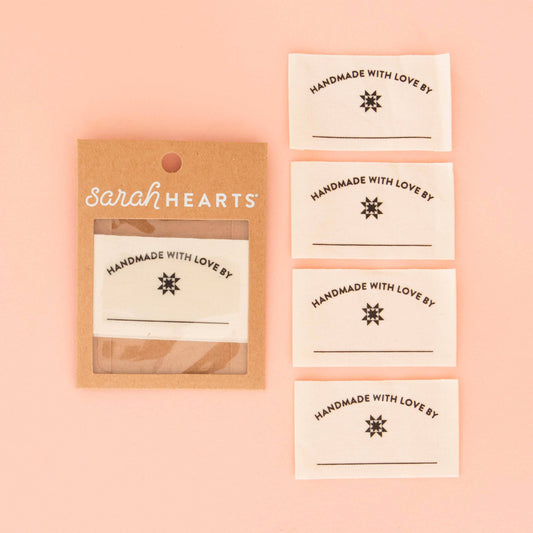 Handmade with Love - Sew-In Labels by Sarah Hearts (4pk)