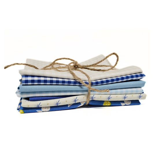 Blue Skies & Lemon Drops – Curated 6 Fat Quarter Bundle