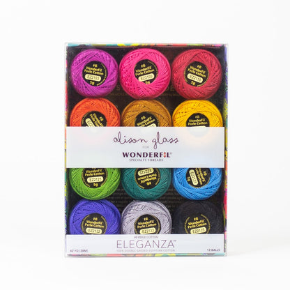 Eleganza #8wt Perle Cotton Ball Colour Set - Fauna by Alison Glass (12 x 5g)