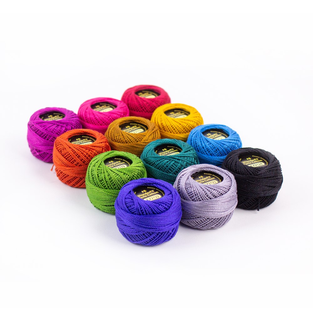 Eleganza #8wt Perle Cotton Ball Colour Set - Fauna by Alison Glass (12 x 5g)
