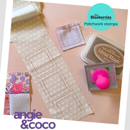 Patchwork Stamp – 2" Half Hexagon