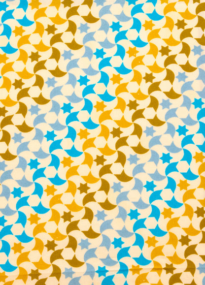 Petit Pan Zellige Cotton Coupon, Blue (50 x 70cm)