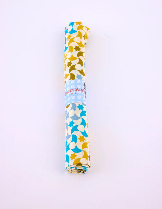 Petit Pan Zellige Cotton Coupon, Blue (50 x 70cm)