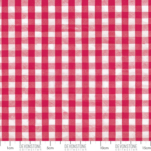 Devonstone Collection 1/4 inch woven gingham in Hot Pink (DV2901) fabric swatch