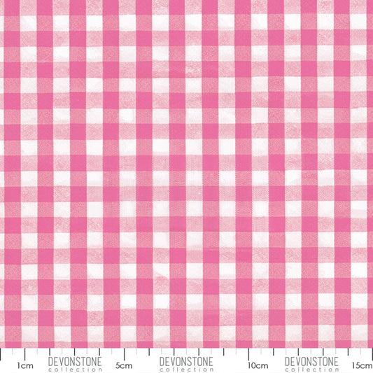 Devonstone Collection 1/4 inch woven gingham in Pink (DV2902) fabric swatch